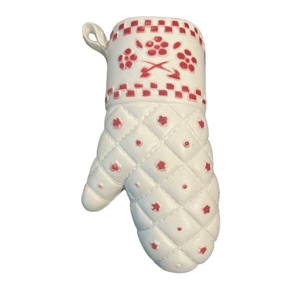 Vintage Burwood Oven Mitt Wall Hanging DecorPlastic Farmhouse Design 1991 USA - Picture 2 of 4
